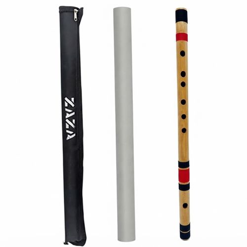 Polished Bamboo Bansuri Flute, Key B